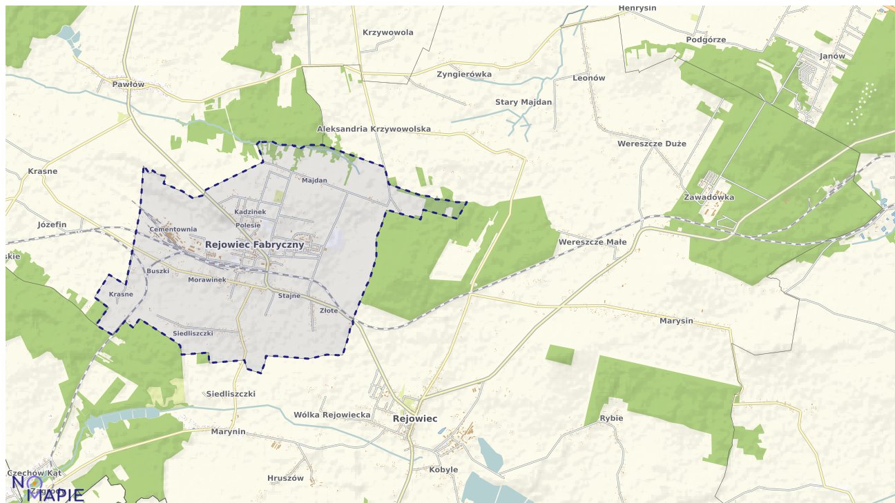 Mapa uzbrojenia terenu Rejowca Fabrycznego